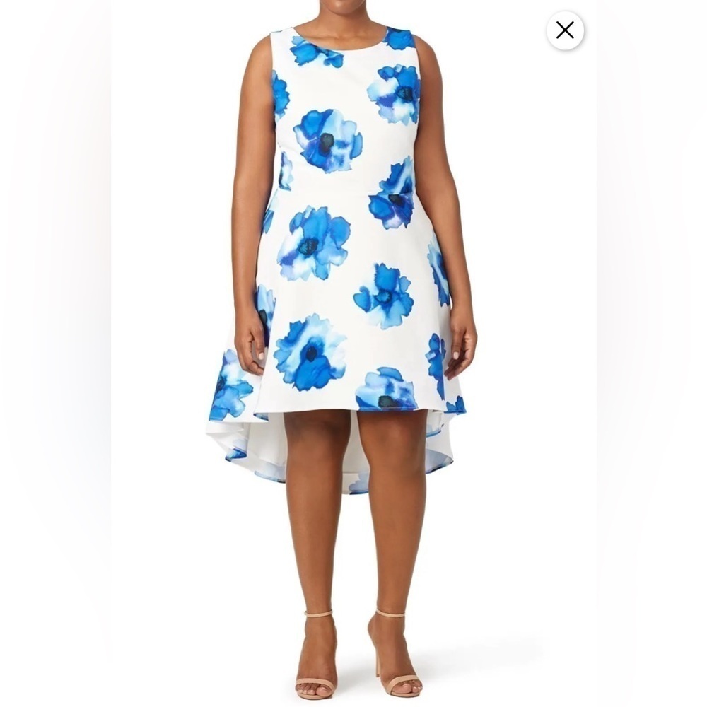 Troubadour Blue Poppy James Dress Blue and White High Low Party Women’s Size 16